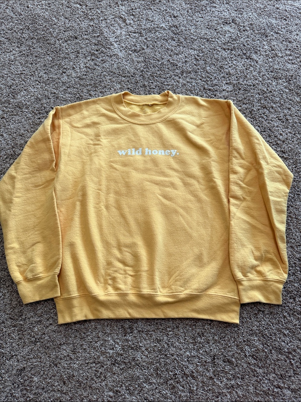 Wild Honey Yellow Crewneck Sweatshirt